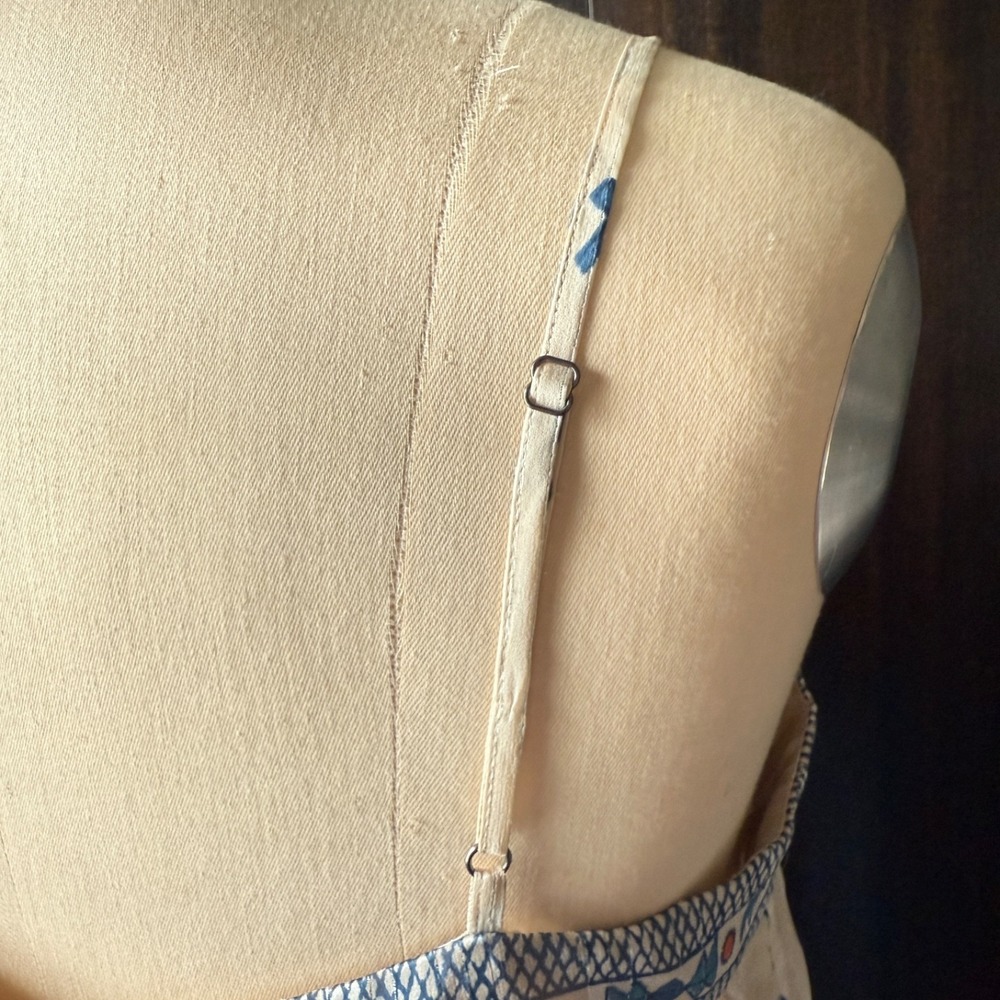 NWT JOIE Rosenda Silk Tank Blouse Aztec‎ Print Cream Blue Metallic Threads L NWT - Picture 7 of 17